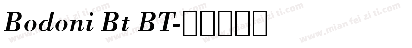 Bodoni Bt BT字体转换